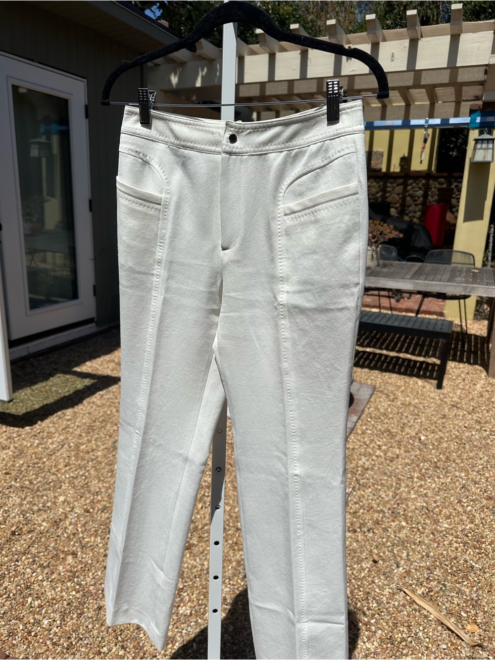 BCBGMaxAzria Off-White Slim Straight Chinos